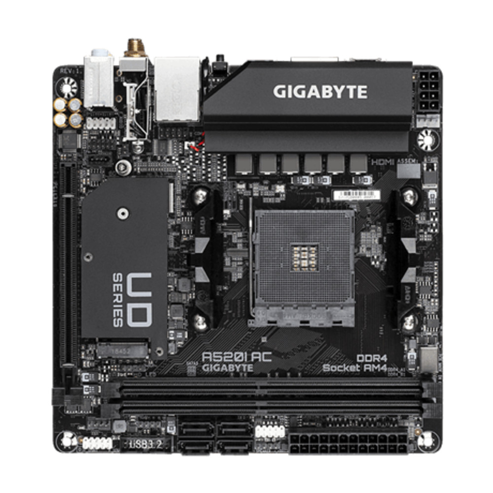 Материнская плата Gigabyte A520I AC Mini-ITX, AMD AM4 - миниатюра 2