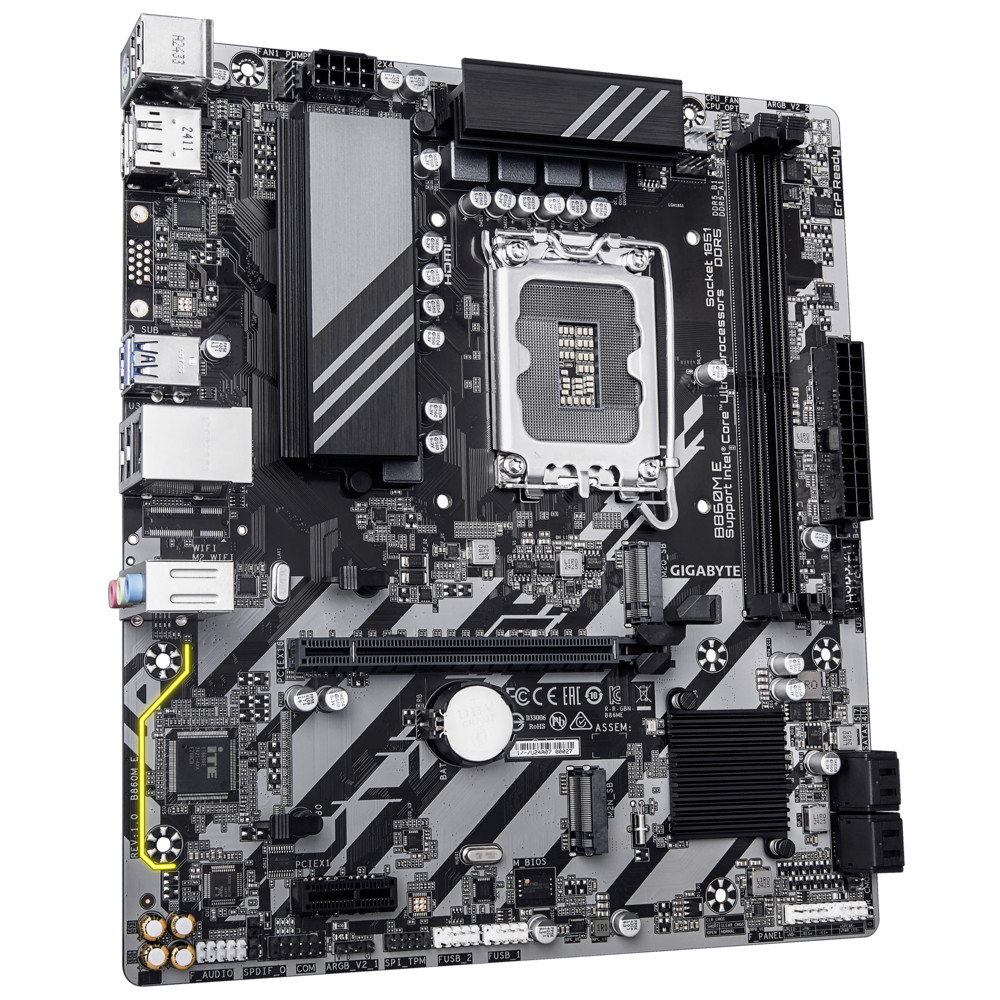 Материнская плата Gigabyte B860M E Micro-ATX, LGA 1851 - миниатюра 2
