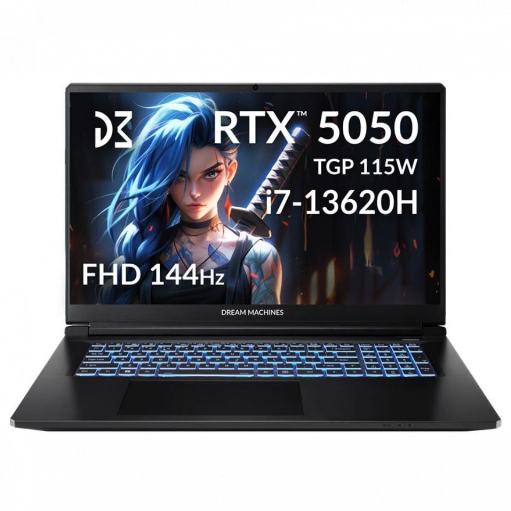 Ноутбук Dream Machines RG5050-17KZ27 17.3 ", FHD 1920x1080 (16:9), Intel, Core i7, 32 Гб, 1 ТБ, nVidia GeForce RTX 5050 - миниатюра 2