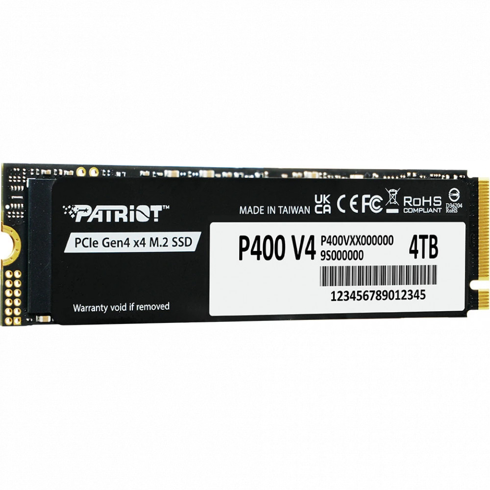 Жесткий диск Patriot SSD 4Tb Patriot P400 V4 (P400VP4TBM28H) SSD (твердотельные), 4 ТБ, M.2, PCIe - миниатюра 2