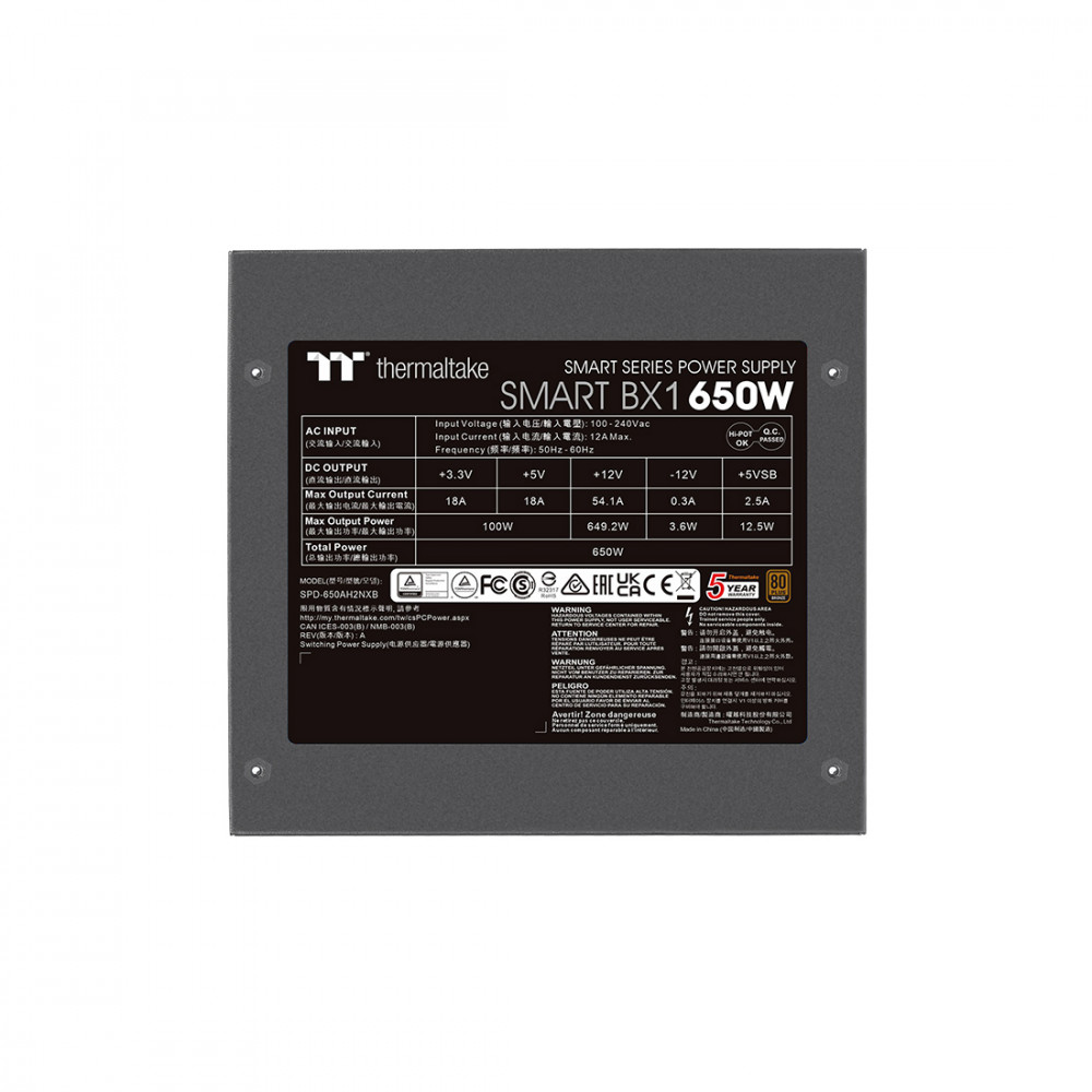 Блок питания Thermaltake Smart BX1 D2D 650W PS-SPD-0650NNFABE-4 650 Вт - миниатюра 2