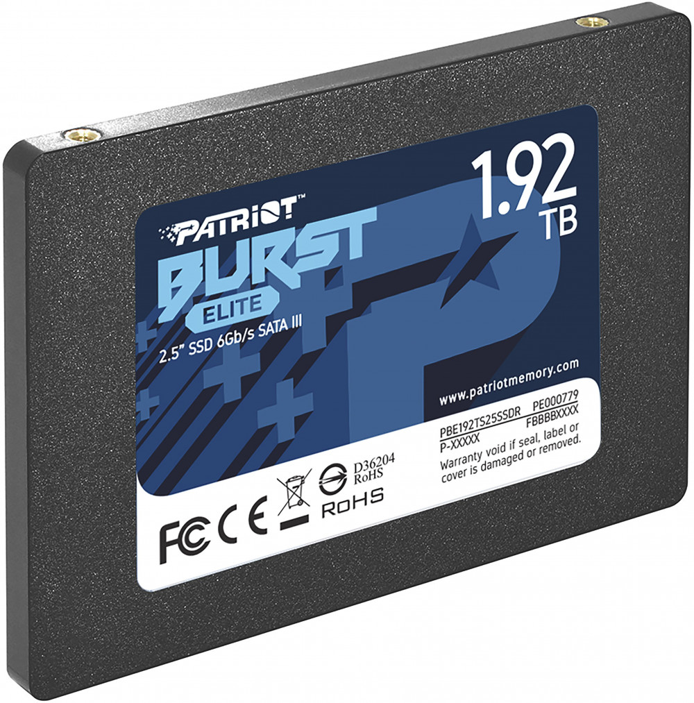 Жесткий диск Patriot Burst Elite PBE192TS25SSDR SSD (твердотельные), 1.92 ТБ, 2.5 дюйма, SATA — фото товара