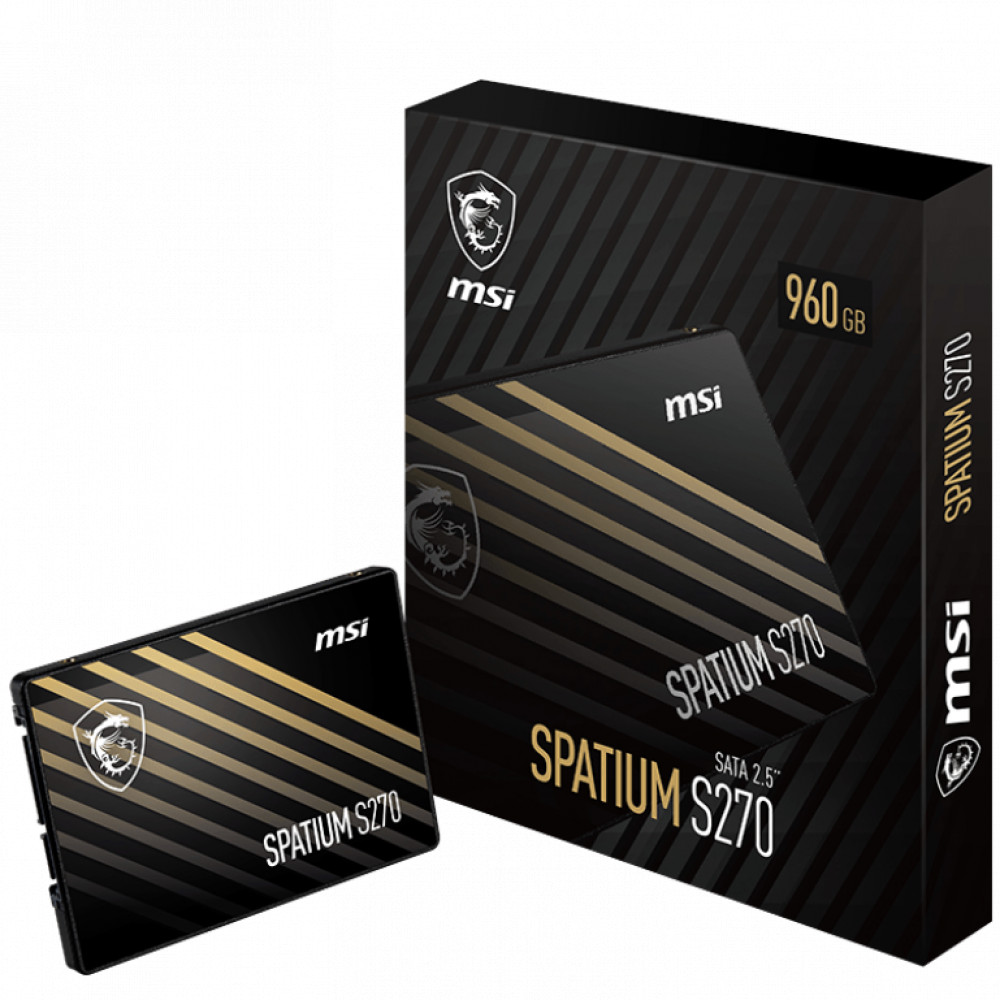 Жесткий диск MSI SPATIUM S270 SPATIUM S270 SATA 2.5" 960GB HDD (классические), 960 ГБ, 2.5 дюйма, SATA — фото товара