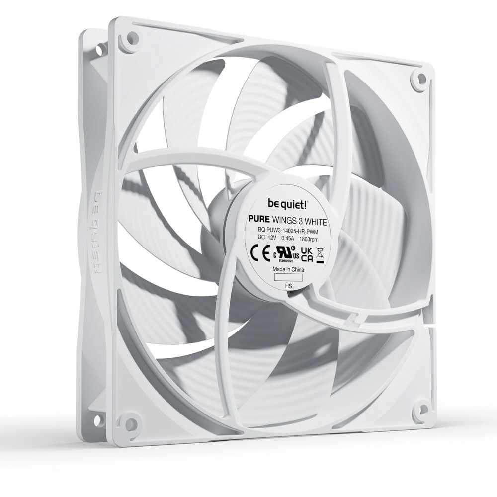 Система охлаждения be quiet! Pure Wings 3 140mm PWM high-speed White BL113 Для системного блока - миниатюра 2