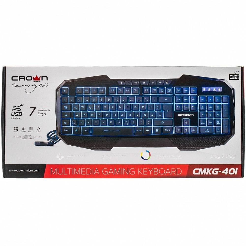 Клавиатура CROWN micro CMKG-401 Проводная, USB - миниатюра 4