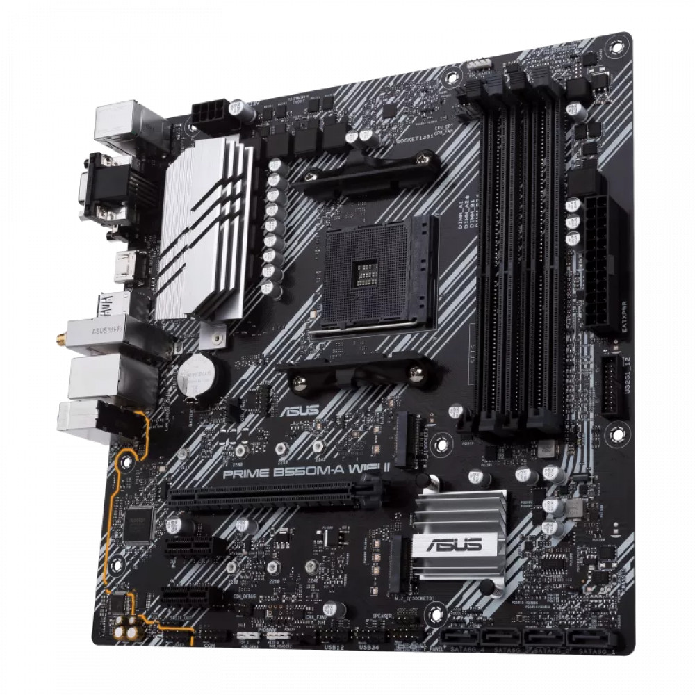 Материнская плата Asus PRIME B550M-A WIFI II 90MB19X0-M0EAY0 Micro-ATX, AMD AM4 - миниатюра 2