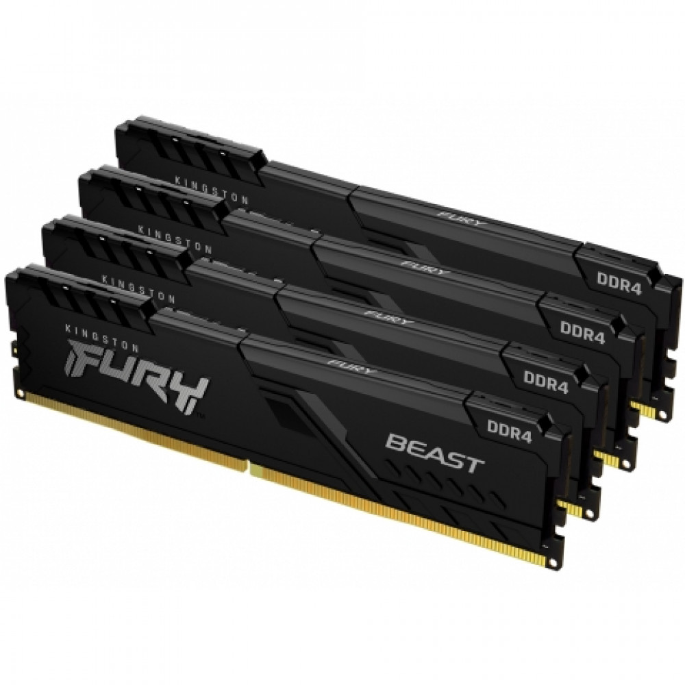 ОЗУ Kingston Fury Beast KF436C18BBK4/64 DIMM, DDR4, 64 Гб (4 х 16 Гб), 3600 МГц - миниатюра 2