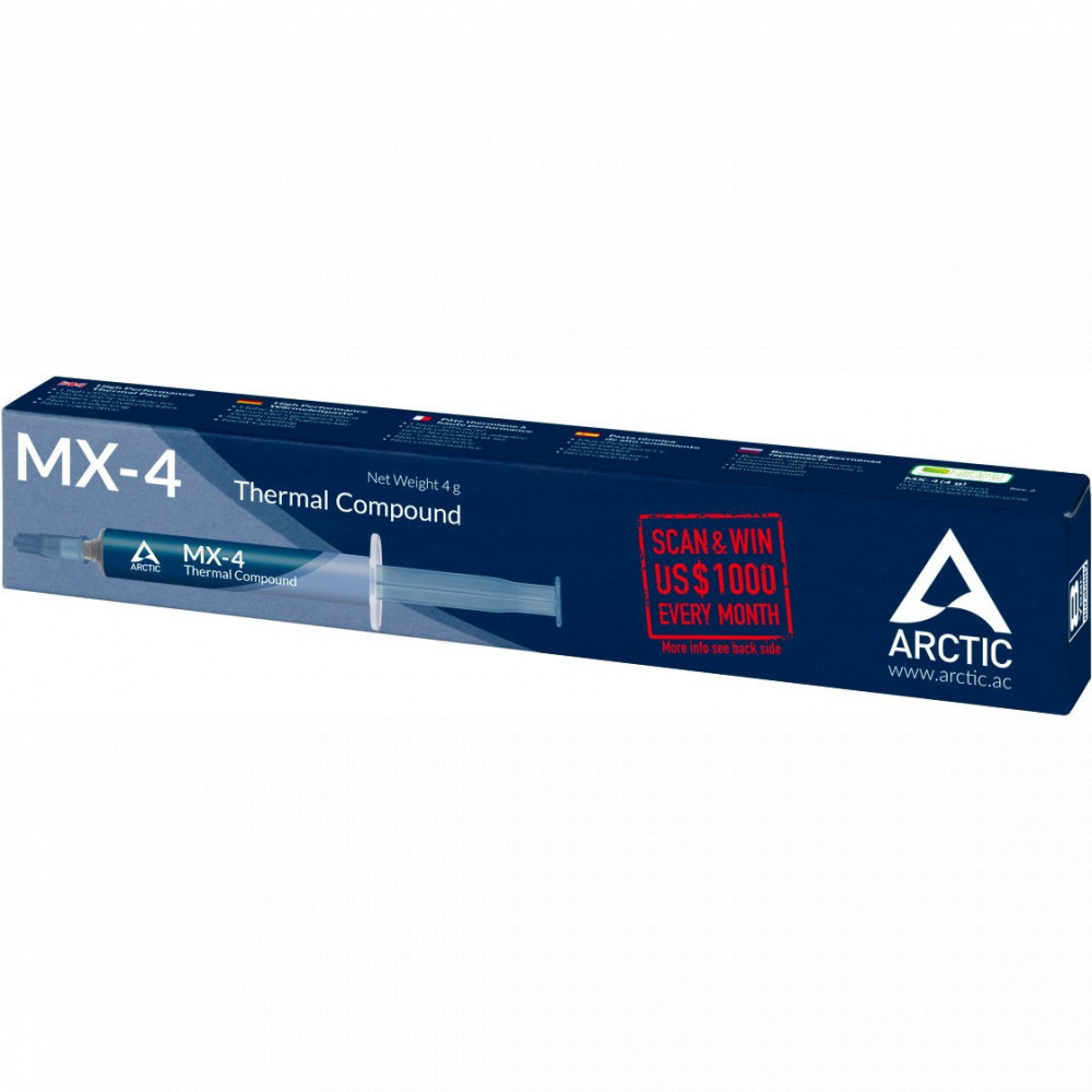 Система охлаждения ARCTIC MX-4 4 грамма 8,5 Вт/мК ACTCP00002B Термопаста - миниатюра 2
