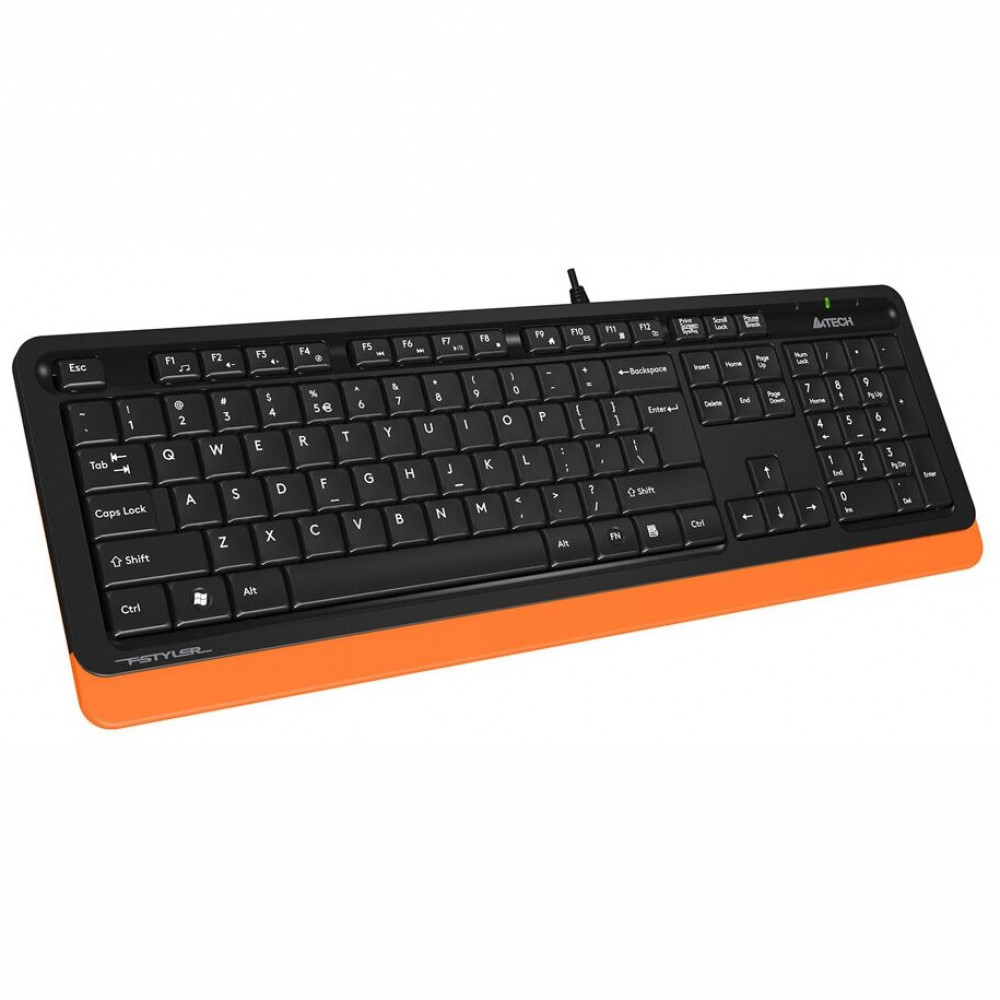 Клавиатура A4Tech Клавиатура Fstyler FK10 FK10 ORANGE Проводная, USB - миниатюра 4