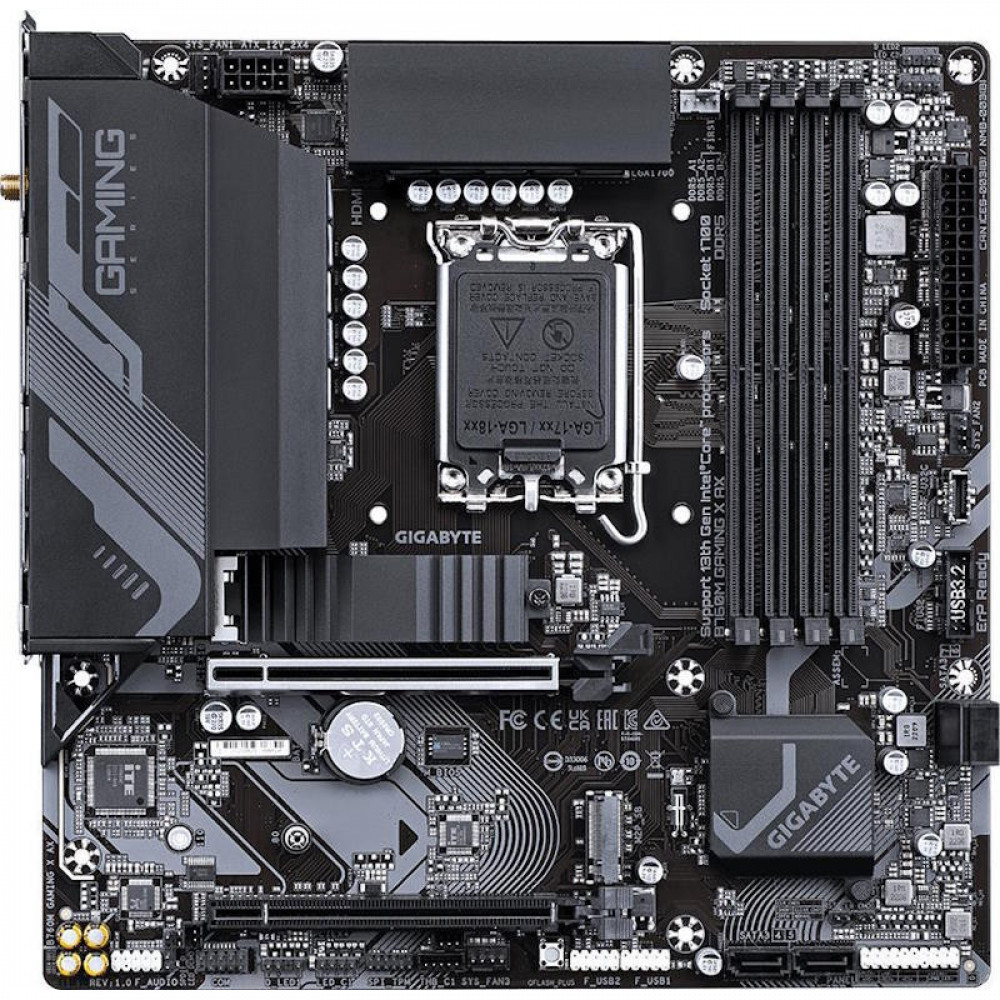 Материнская плата Gigabyte B760M GAMING X AX Micro-ATX, LGA 1700 - миниатюра 2