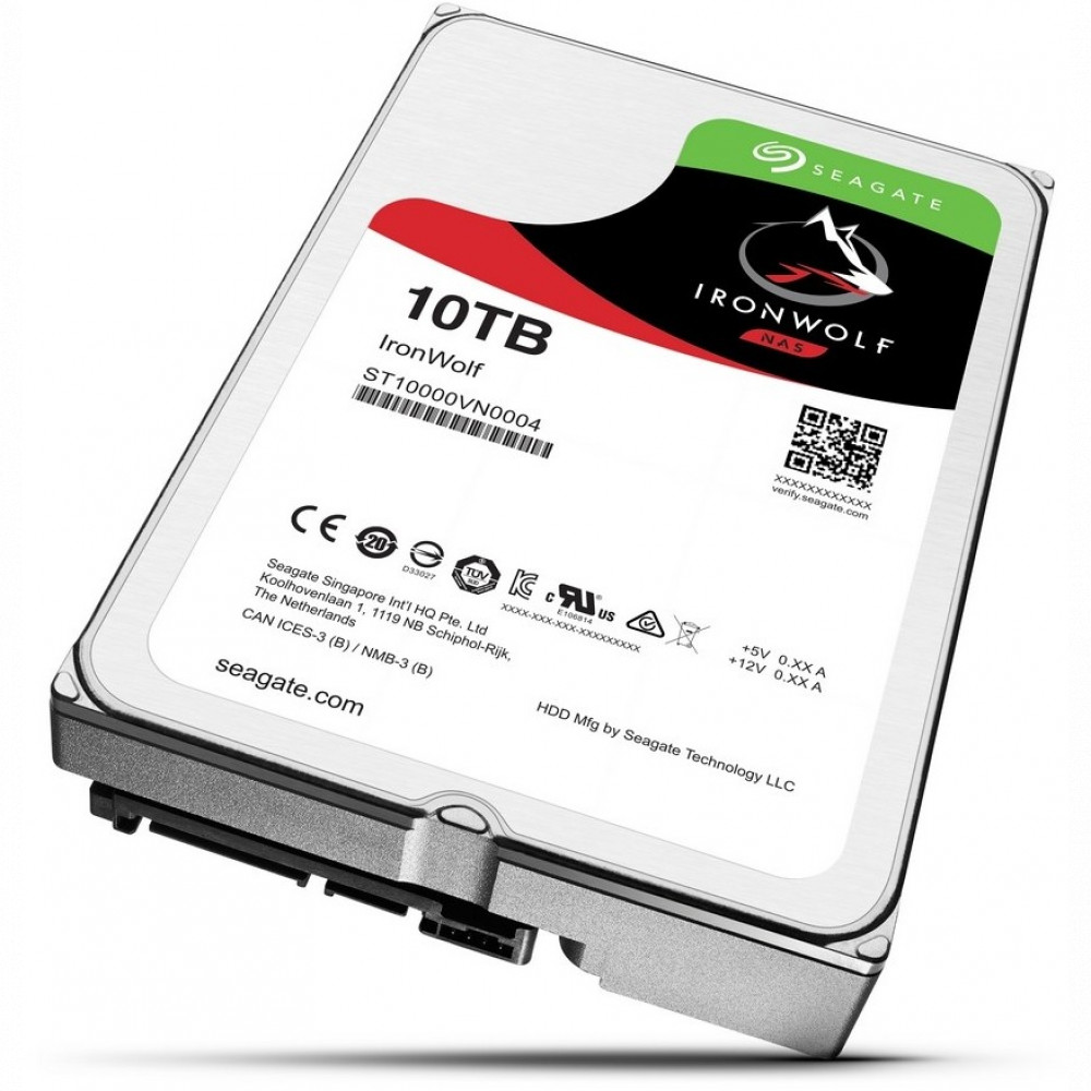 Жесткий диск Seagate IronWolf ST10000VN000 HDD (классические), 10 ТБ, 3.5 дюйма, SATA — фото товара