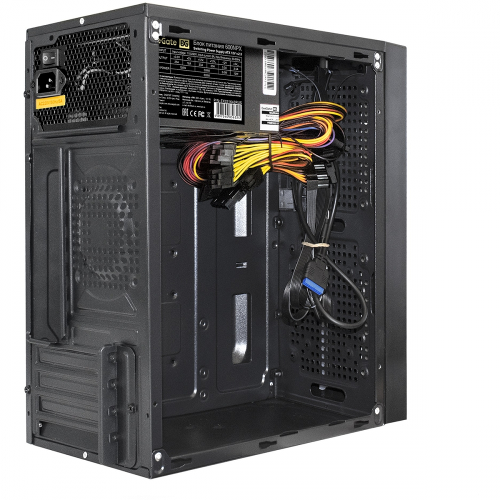 Корпус ExeGate mEVO-9302-NPX600 EX287885RUS Mini-Tower - миниатюра 2