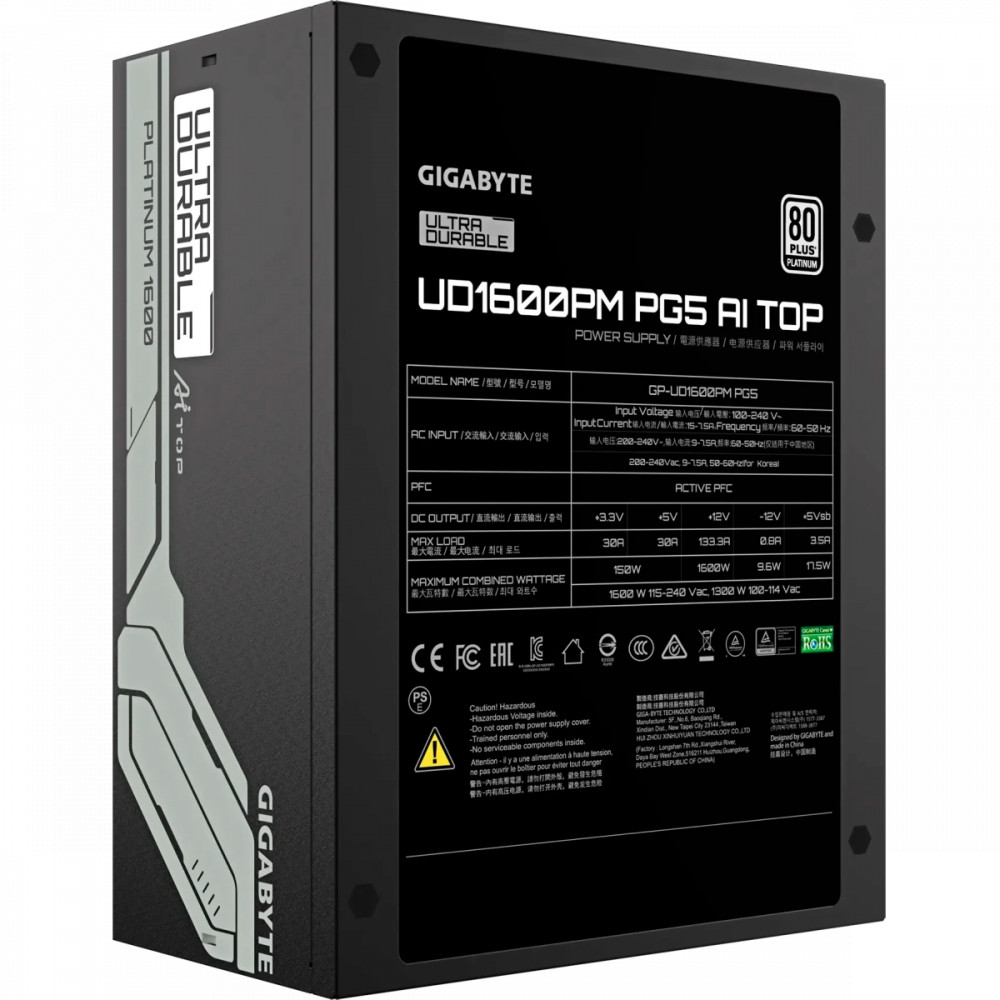 Блок питания Gigabyte 9JUD1600PM-EU-G10 1600 Вт, 80+ Platinum - миниатюра 6