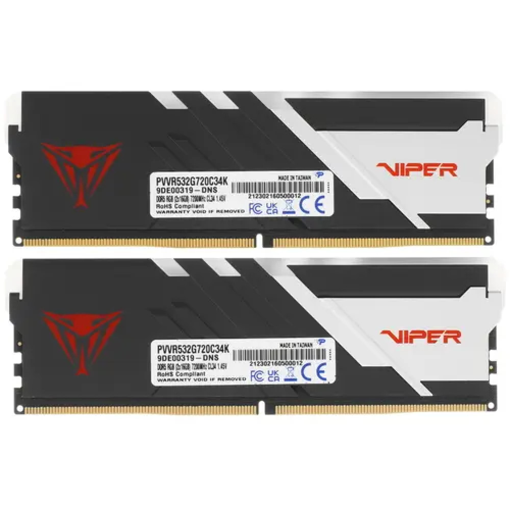 ОЗУ Patriot Viper Venom RGB PVVR532G720C34K DIMM, DDR5, 32 Гб (2 х 16 Гб), 7200 МГц - миниатюра 3