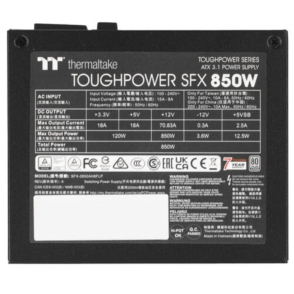 Блок питания Thermaltake Toughpower SFX 850W PS-STP-0850FNFAPE-1 850 Вт - миниатюра 4