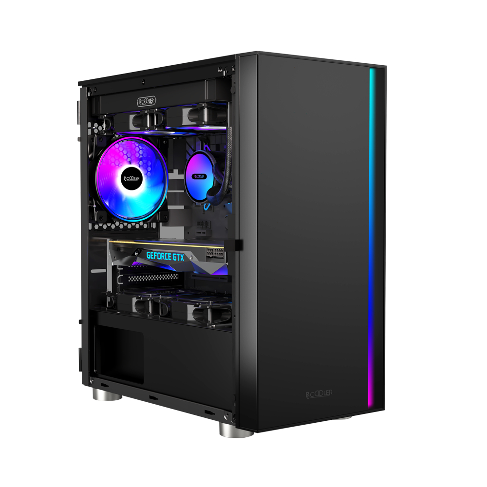 Корпус PCcooler LM300 ARGB LM300 ARGB BK Mini-Tower - миниатюра 4