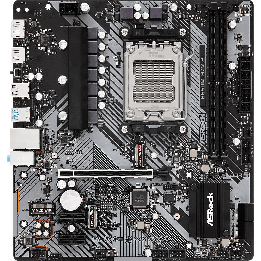 Материнская плата ASRock B650M-H/M.2+ Micro-ATX, AMD AM5 - миниатюра 2