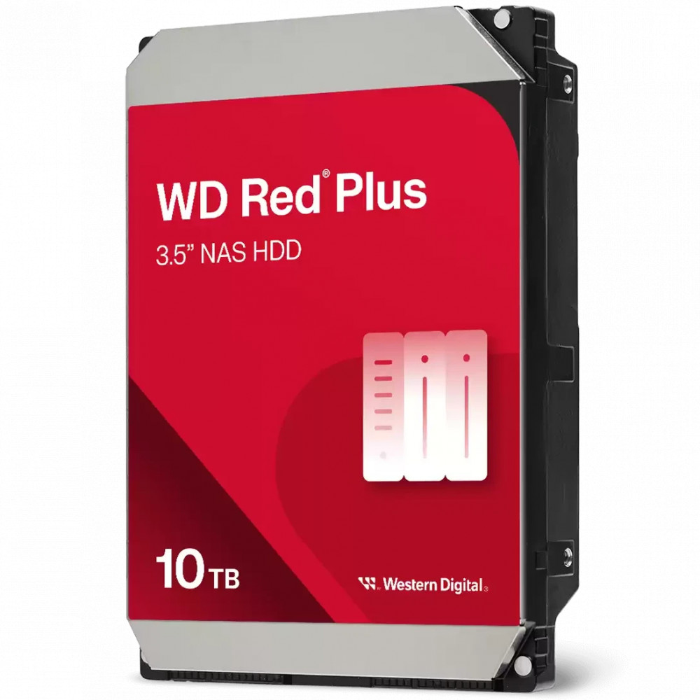 Жесткий диск Western Digital Red Plus WD100EFGX HDD (классические), 10 ТБ, 3.5 дюйма, SATA — фото товара