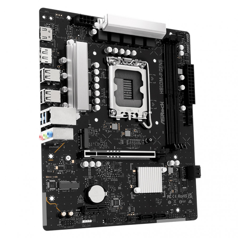Материнская плата ASRock H810M-P Gen5 Micro-ATX, LGA 1851 - миниатюра 2