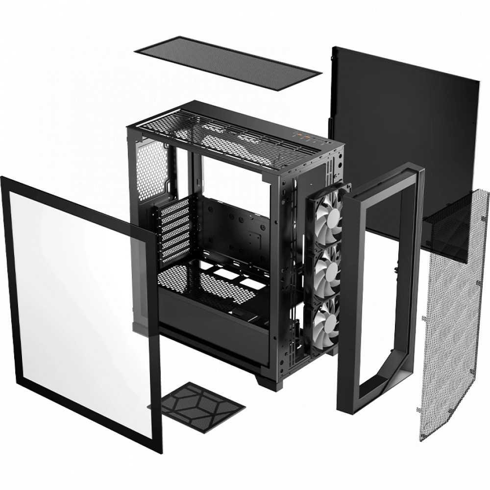 Корпус PCcooler C3D510 BK C3D510-BKP0-GL Mid-Tower - миниатюра 4