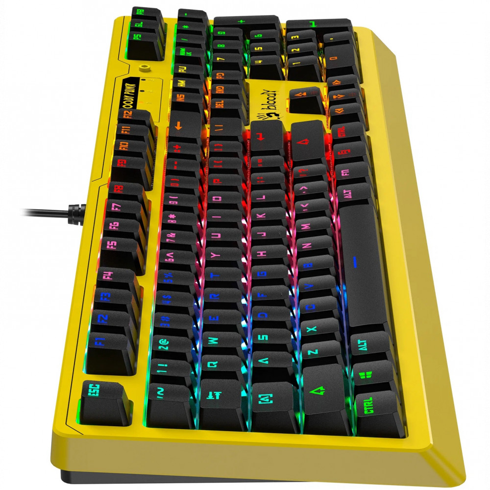 Клавиатура A4Tech B810RC YELLOW RGB Проводная, USB - миниатюра 7