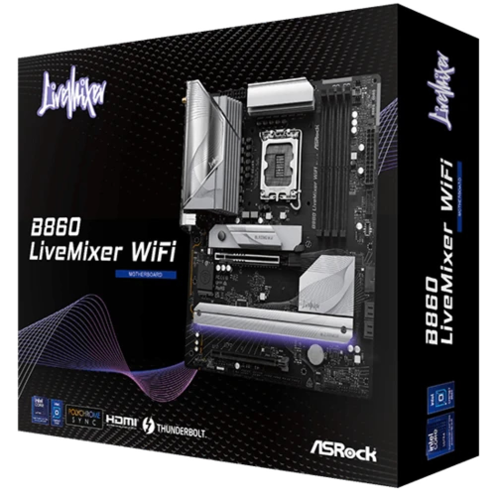 Материнская плата ASRock B860 LIVEMIXER WIFI ATX, LGA 1851 - миниатюра 5