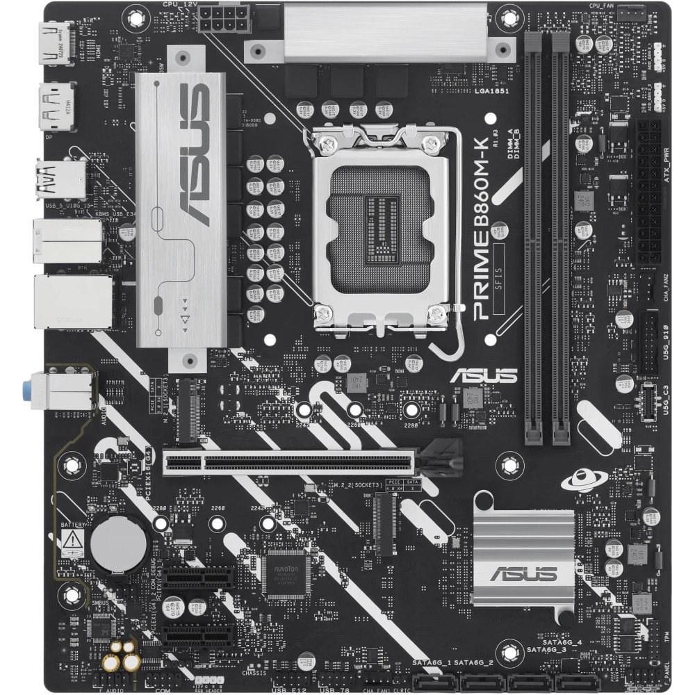 Материнская плата Asus PRIME B860M-K Micro-ATX, LGA 1851 — фото товара
