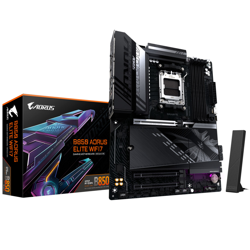 Материнская плата Gigabyte B850 AORUS ELITE WIFI7 (REV1.0)/(REV1.1) ATX, AMD AM5 — фото товара