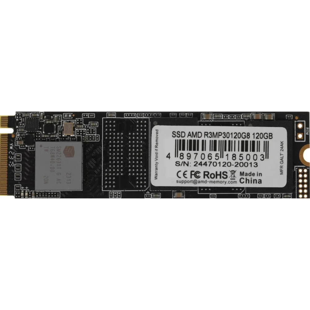 Жесткий диск AMD 120GB Radeon R3MP30120G8 SSD (твердотельные), 120 ГБ, M.2, PCIe — фото товара