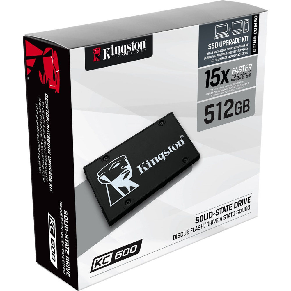 Жесткий диск Kingston KC600 Series SKC600/512G SSD (твердотельные), 512 ГБ, 2.5 дюйма, SATA - миниатюра 3
