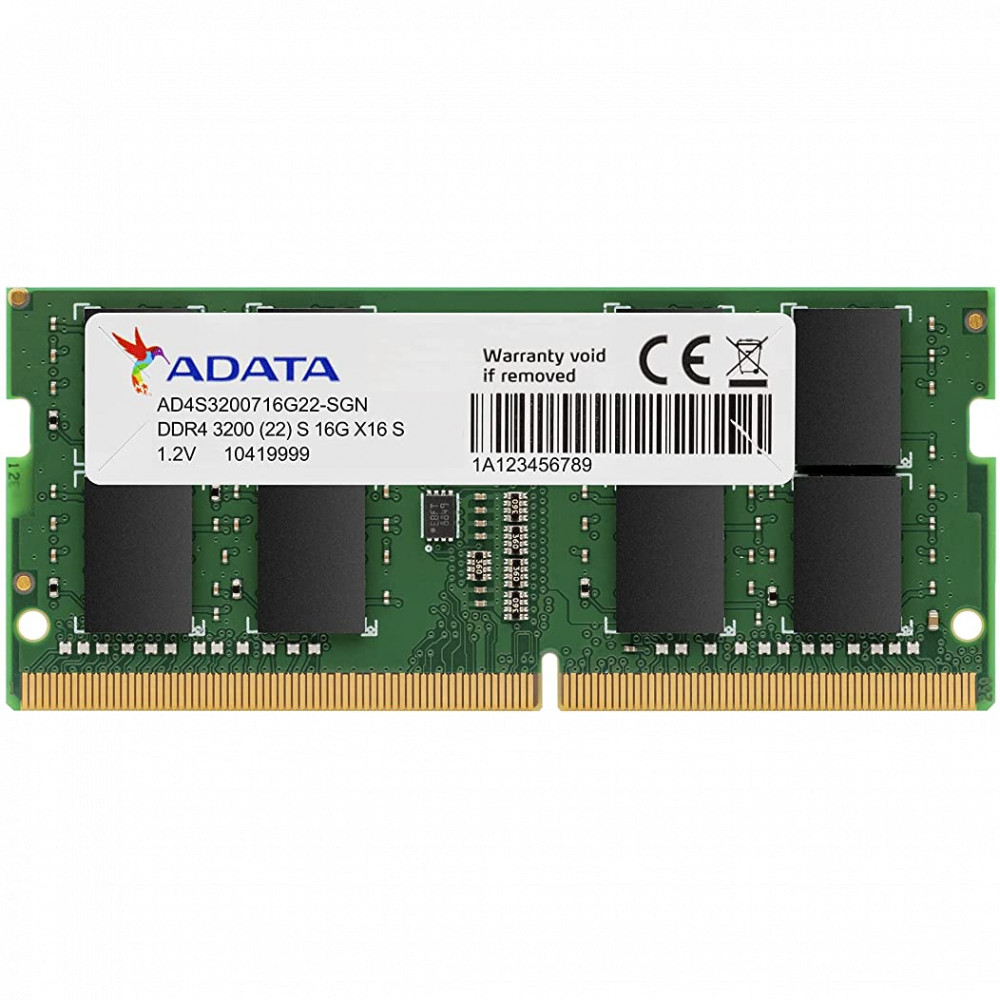 ОЗУ ADATA AD4S320016G22-SGN SO-DIMM, DDR4, 16 Гб, 3200 МГц — фото товара