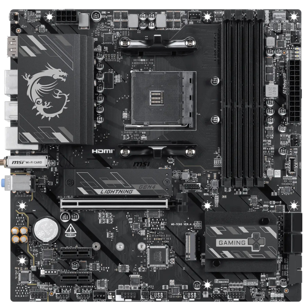 Материнская плата MSI B550M GAMING PLUS WIFI6E ATX, AMD AM4 — фото товара