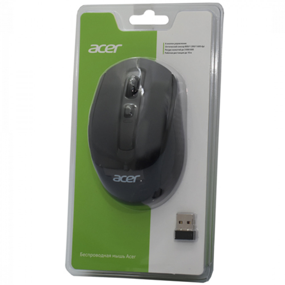 Мышь Acer OMR060 ZL.MCEEE.00C Бюджетные, Беспроводная — фото товара