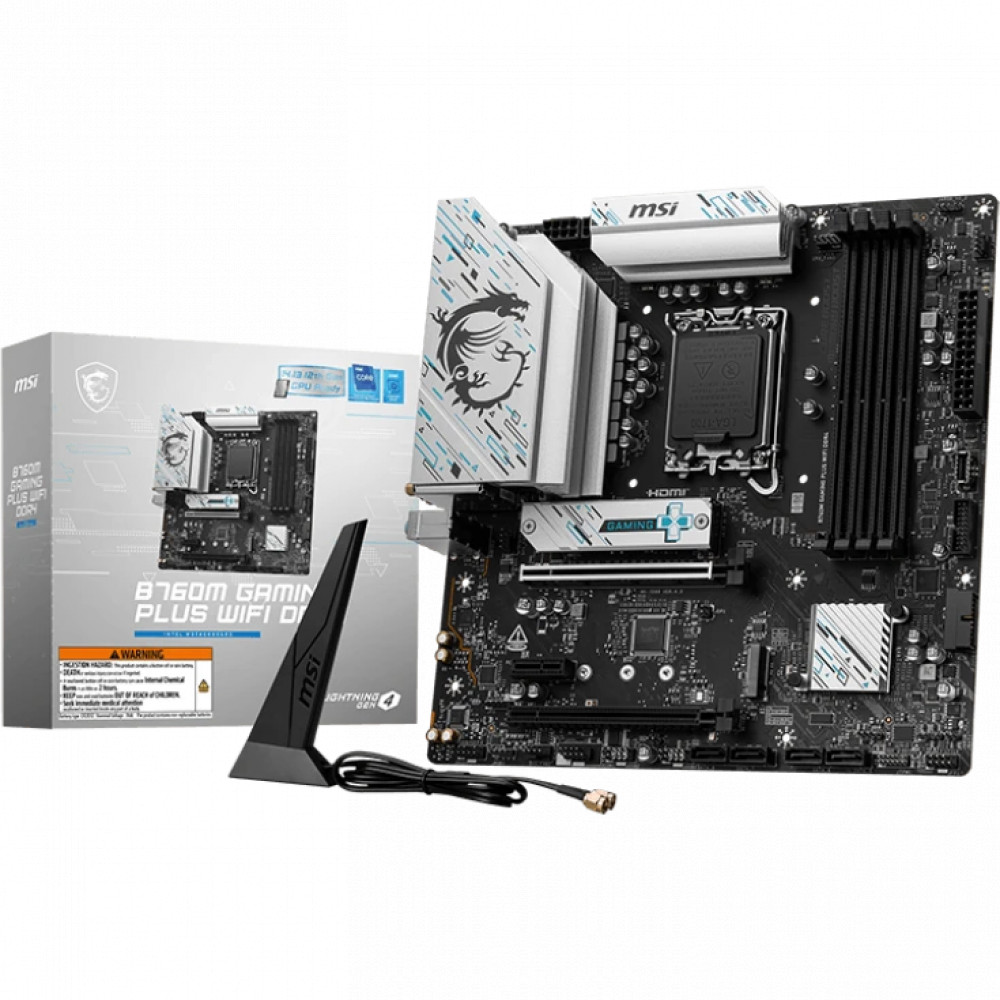 Материнская плата MSI B760M GAMING PLUS WIFI DDR4 B760M GAMING PLUS WIFI DDR4_ Micro-ATX, LGA 1700 - миниатюра 5