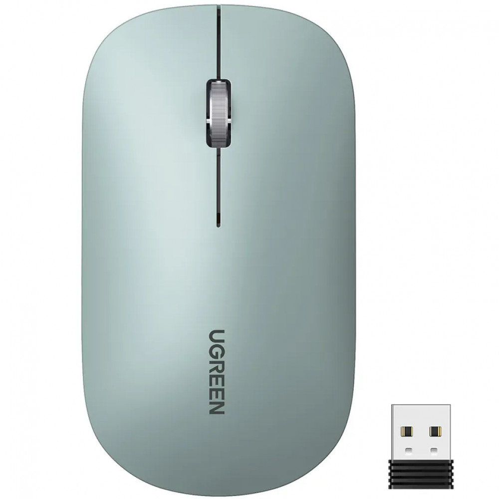 Мышь UGREEN MU001 Wireless Mouse Green 90374 Бюджетные, Беспроводная — фото товара