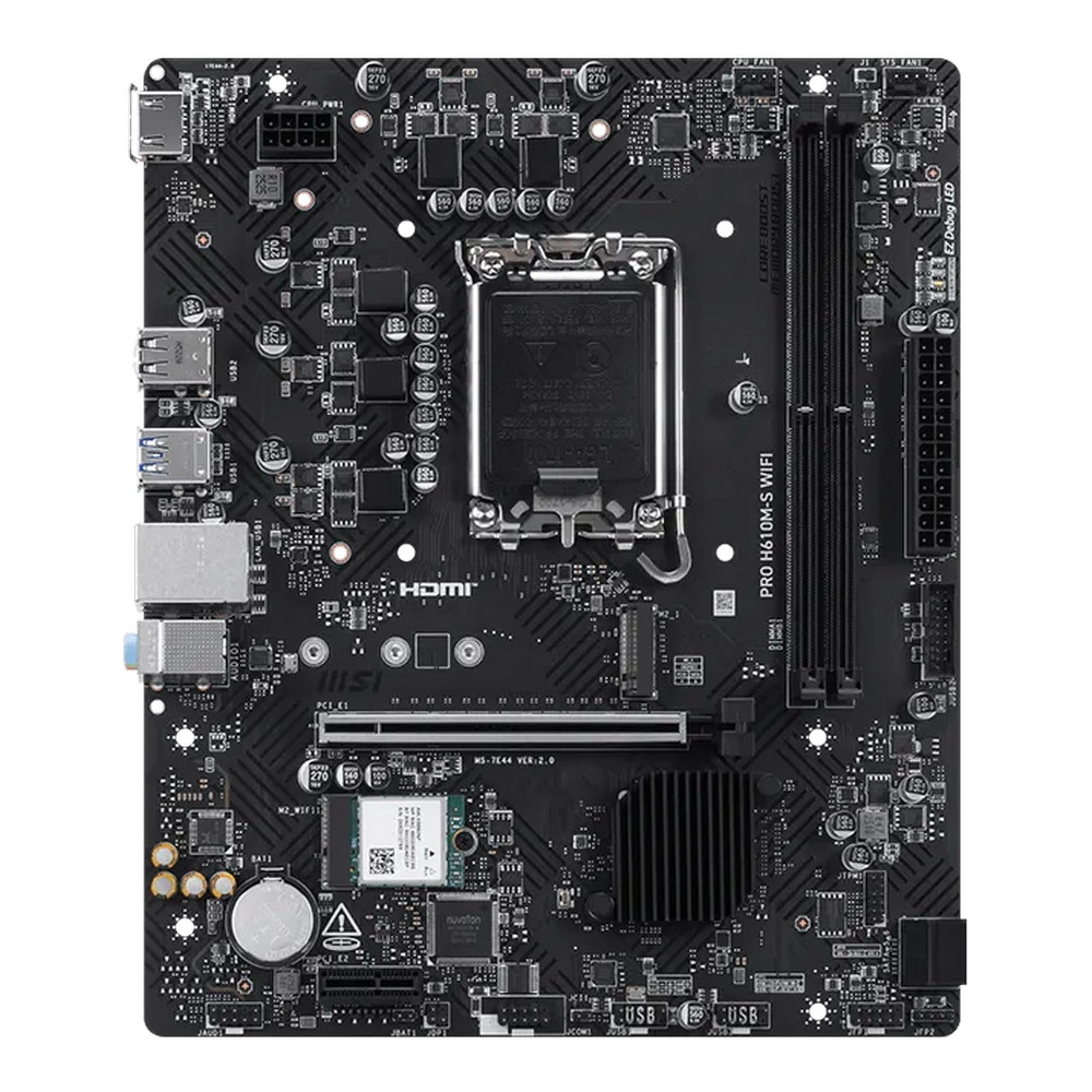 Материнская плата MSI PRO H610M-S WIFI Micro-ATX, LGA 1700 — фото товара