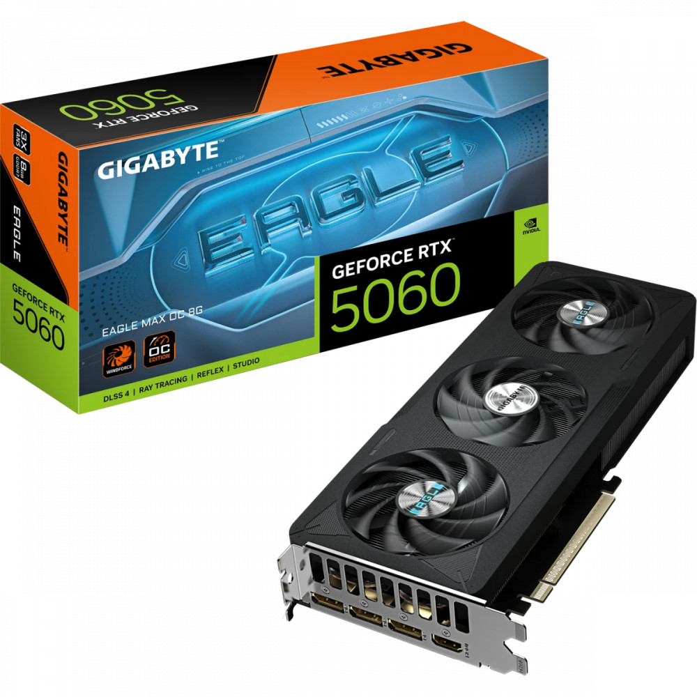 Видеокарта Gigabyte GeForce RTX 5060 EAGLE MAX OC 8Gb GV-N5060EAGLEMAX OC-8GD 8 ГБ - миниатюра 5