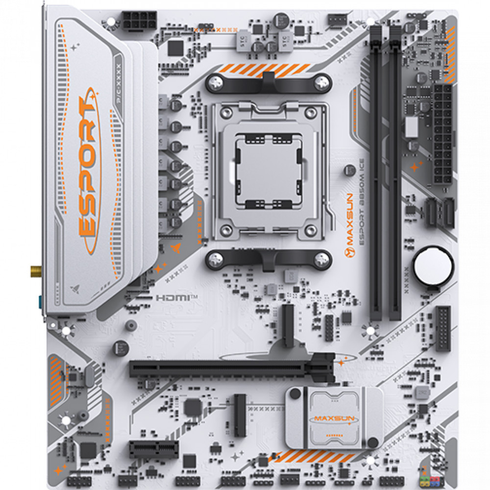 Материнская плата Maxsun eSport B850M WIFI ICE MS-eSport B850M WIFI Ice Micro-ATX, AMD AM5 — фото товара