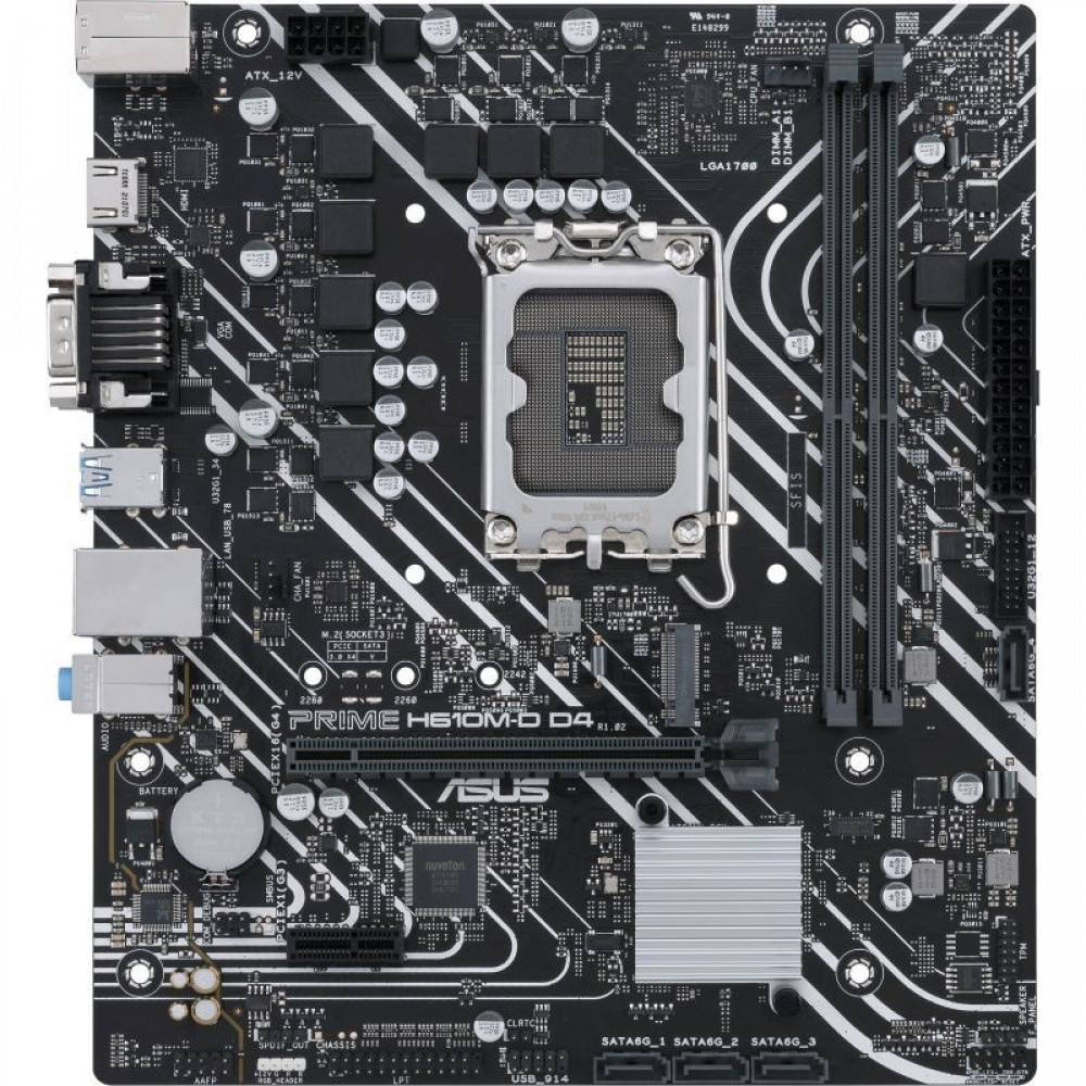 Материнская плата Asus PRIME H610M-D D4 90MB1A00-M0EAY0 Micro-ATX, LGA 1700 - миниатюра 2