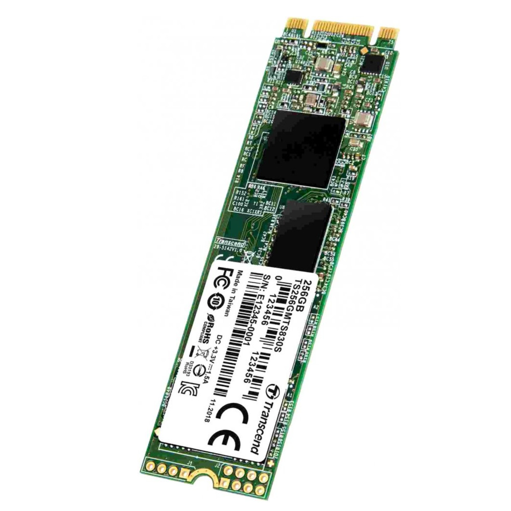 Жесткий диск Transcend 256GB M.2 SSD MTS 830 series TS256GMTS830S SSD (твердотельные), 256 ГБ, M.2, SATA — фото товара