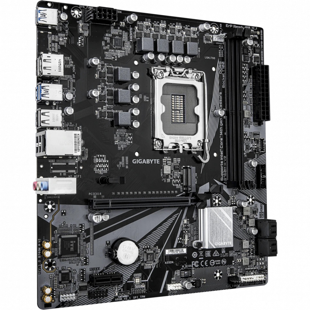 Материнская плата Gigabyte B760M H V2 Micro-ATX, LGA 1700 - миниатюра 2