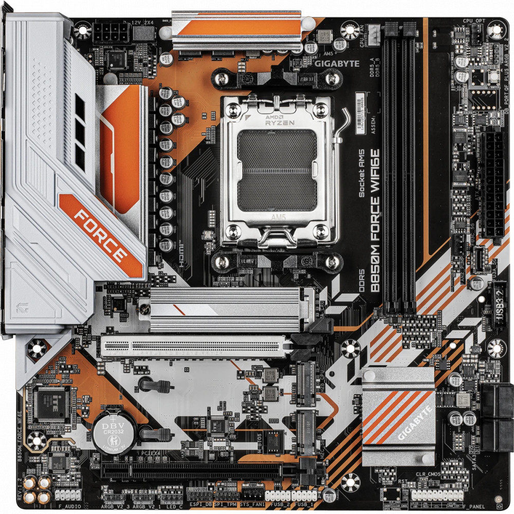 Материнская плата Gigabyte B850M Force WIFI6E rev. 1.2 Micro-ATX, AMD AM5 — фото товара