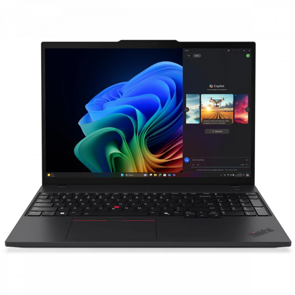 Ноутбук Lenovo ThinkPad T16 Gen 4 (AMD) 21QN0049FW 16 ", WUXGA 1920x1200 (16:10), AMD, Ryzen AI 5, 16 Гб, 512 ГБ, Radeon 840M Graphics - миниатюра 2