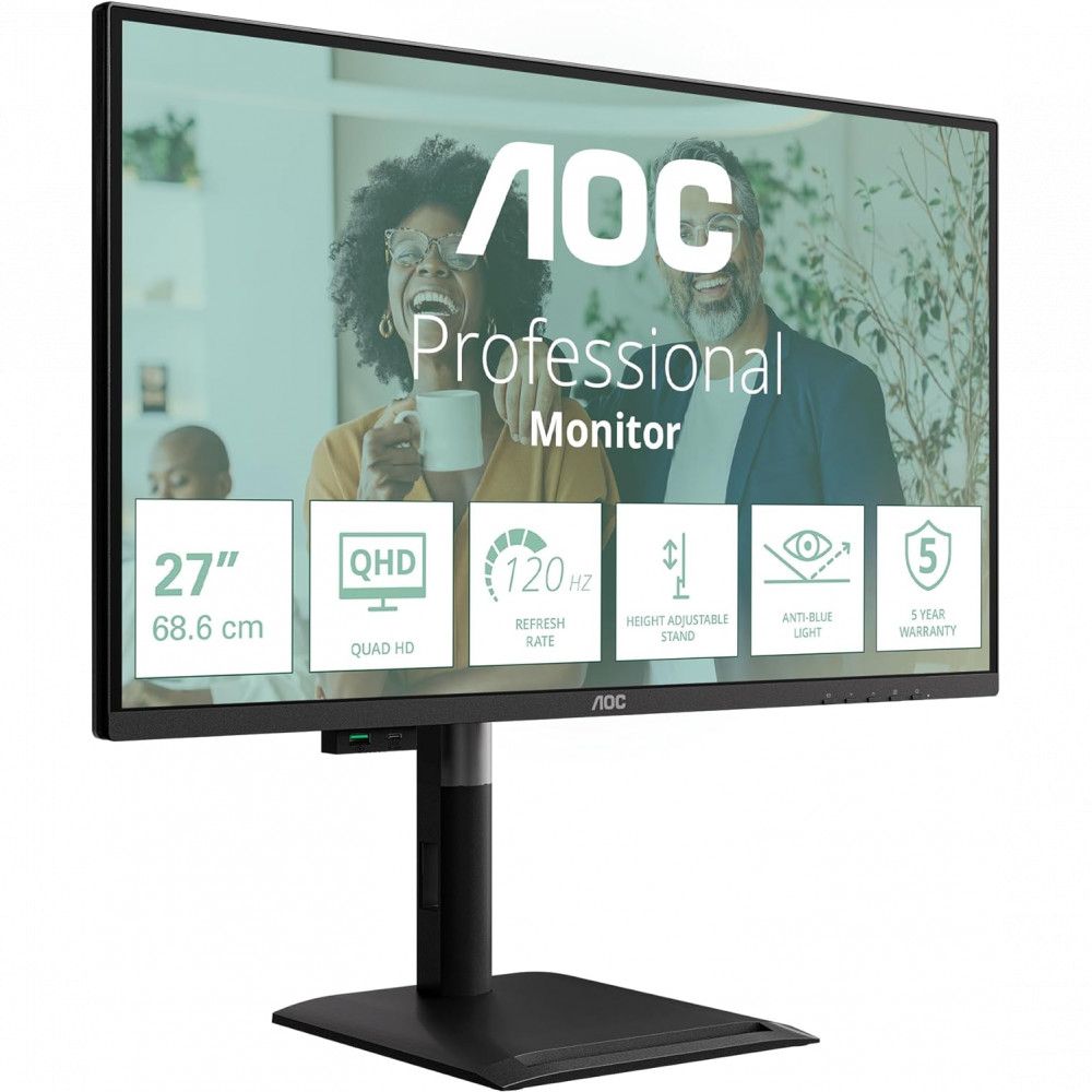 Монитор AOC Q27P4CV 27 ", IPS, Quad HD 2560x1440 (16:9), 120 Гц - миниатюра 2