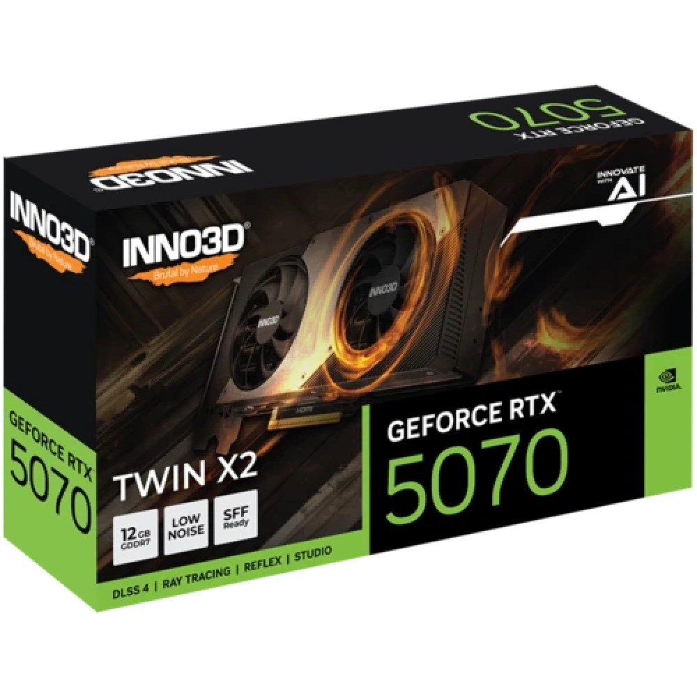 Видеокарта Inno3D GeForce RTX 5070 TWIN X2 N50702-12D7-195064N 12 ГБ - миниатюра 2