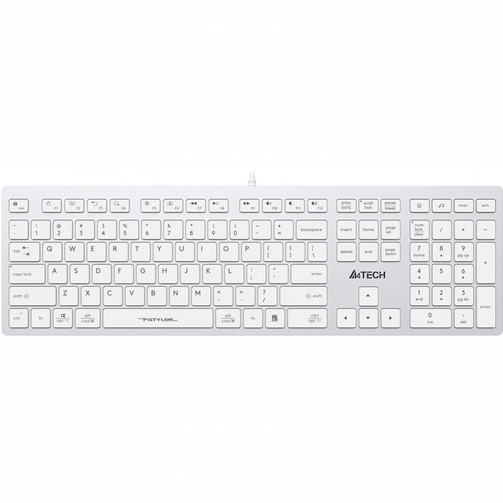 Клавиатура A4Tech FX50 WHITE Проводная, USB — фото товара