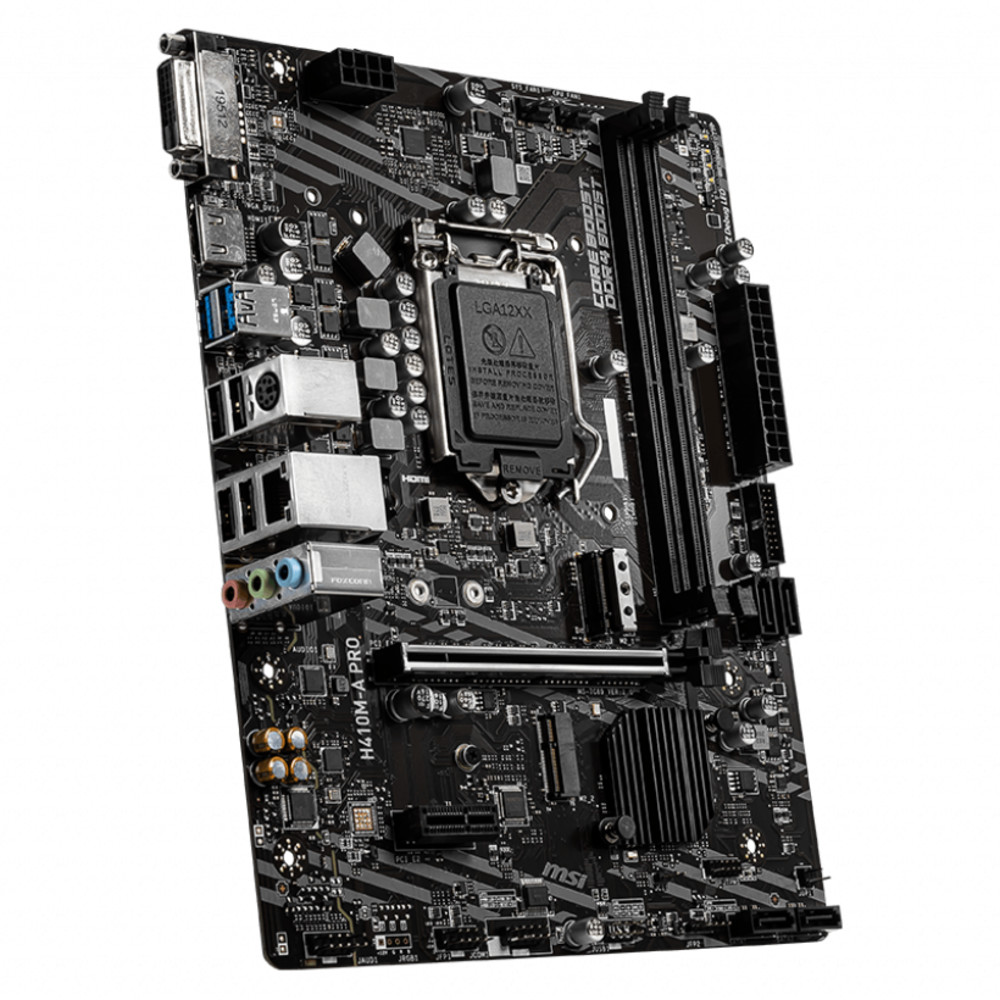 Материнская плата MSI H410M-A PRO Micro-ATX, LGA 1200 - миниатюра 2