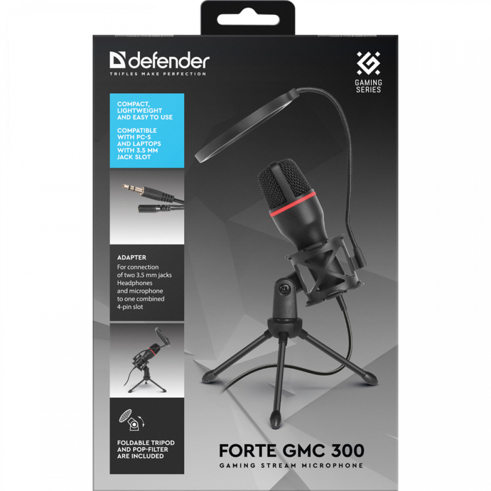 Микрофон Defender Forte GMC 300 1.5m USB 64631 - миниатюра 12