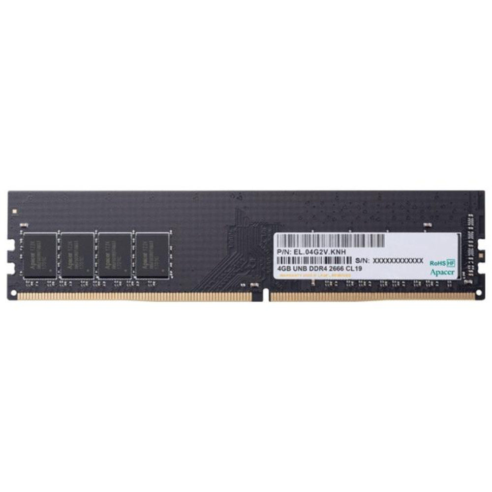 ОЗУ Apacer DDR4 DIMM 4GB EL.04G2V.KNH DIMM, DDR4, 4 Гб, 2666 МГц — фото товара
