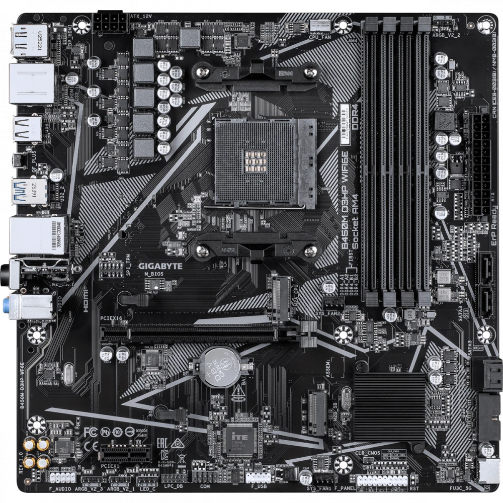 Материнская плата Gigabyte B450M D3HP WIFI6E Micro-ATX, AMD AM4 — фото товара